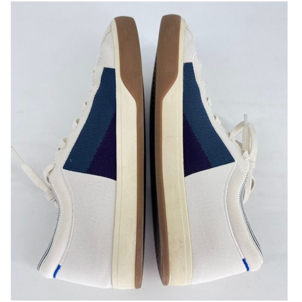 Rothy’s BlackBerry Block Lace Ups Lace Up Sneakers Off-White Blue Purple 10 - Picture 5 of 10
